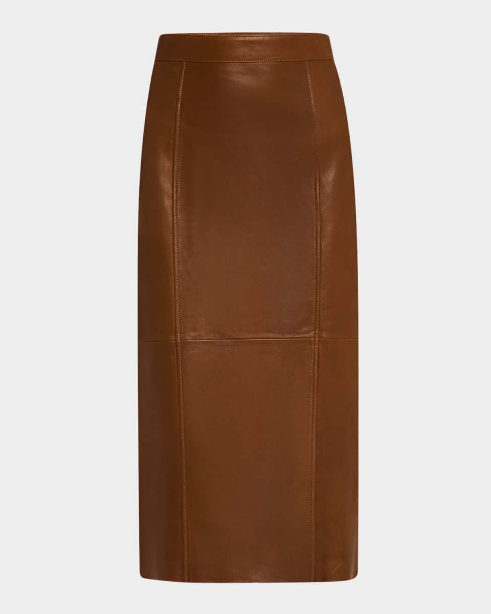 Lambskin Leather Pencil Skirt